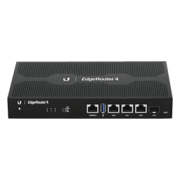 EdgeRouter 4, con 3 puertos 10/100/1000 Mbps + 1 puerto SFP, con funciones avanzadas de ruteo
