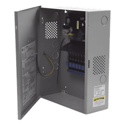 Fuente de Poder con Respaldo, 12 o 24 Vcc, 4 A, 48 W, 8 Salidas, Para Control de Acceso, Entrada 115 Vca