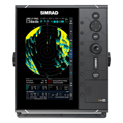 Unidad de Control de Radar Simrad R2009 / Pantalla de 9 Pulgadas Retrato / Brillo Alto para Exteriores / Tecnología Anti-Clutter / MARPA / Conexión Ethernet y NMEA 0183/2000 / Montaje en Bracket o Empotrado