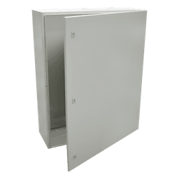 Gabinete de Acero IP66 Uso en Intemperie (800 x 1200 x 400 mm) con Placa Trasera Interior Metálica y Compuerta Inferior Atornillable (Incluye Chapa y Llave).