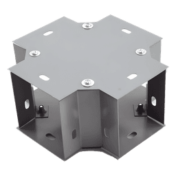 Derivación "X" 100 X 100 mm, fabricado en lámina de acero al carbón 