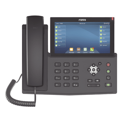 Teléfono IP empresarial para 20 lineas SIP, pantalla táctil, Bluetooth integrado para diadema, PoE y hasta 127 botones DSS con doble puerto Gigabit, soporta recepción de video