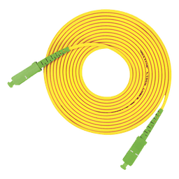 Jumper de Fibra Óptica Monomodo SC/APC-SC/APC Simplex, Color Amarillo, 3 Metros (9.84 Pies)