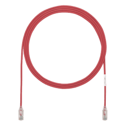 Cable de Parcheo TX6, UTP Cat6, Diámetro Reducido (28AWG), Color Rojo, 1.52 Metros (5 Pies)