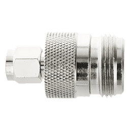 Adaptador en Linea de Conector SMA Macho a N Hembra.