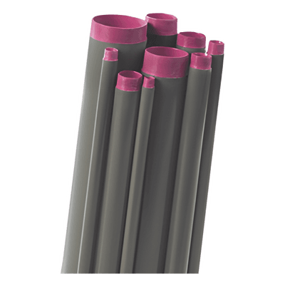 Tubo Conduit  rígido de aluminio de 2” (50.8 mm) con recubrimiento de PVC de 3.05 m con cople.