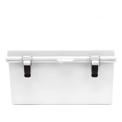 Gabinete de Plástico ABS, Uso en Intemperie ip66 (300 x 300 x 180 mm) Cierre por Broche Inoxidable y Permite Cerrado con Candado y Llave (Perno 5mm) No Incluido