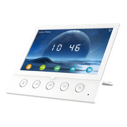 Monitor IP/SIP para interior, Wi-Fi, pantalla a color de 7", audio de 2 vías, PoE, 8 interfaces de entrada de alarma.