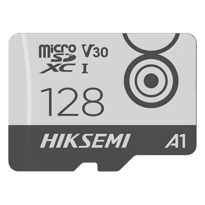 MicroSD HIKSEMI CITY GO / 128 GB / 100 MB/s Lectura / 90 MB/s Escritura / Clase 10 U3 V30 / TLC NAND / Especializada Para Videovigilancia Móvil 24/7