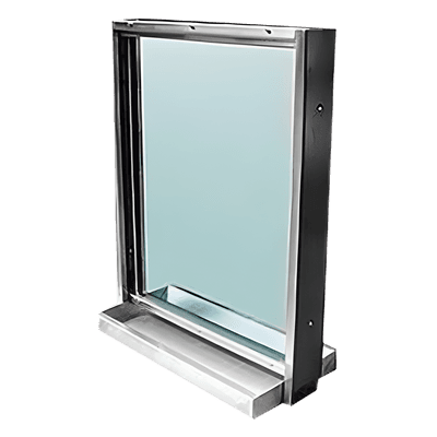 Ventana Blindada  Nivel IV / Con Charola Pasa-Documentos / 45mm / 90cm x 70cm.