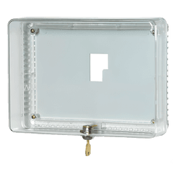 Guarda antimanipulación para termostato de pared, cubierta transparente, tamaño grande, montaje vertical u horizontal con cerradura de llave