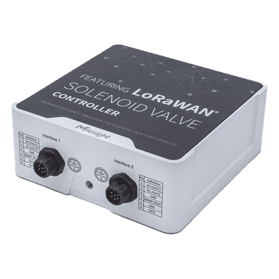 Controlador IoT Industrial LoRaWAN para Válvulas Solenoides / 2 Salidas CC / 2 Entradas por Pulsos / IP67