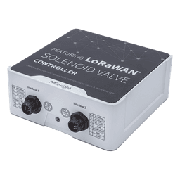 Controlador IoT Industrial LoRaWAN para Válvulas Solenoides / 2 Salidas CC / 2 Entradas por Pulsos / IP67