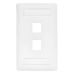 Placa Frontal para 2 Puertos Teléfono/Datos/Multimedia/ Color Blanco