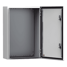 Gabinete de Uso Exterior MAS 600 x 600 x 400 mm NEMA 4/12/13; IP66; IK10 de Acero Dulce 1.5 mm con Platina de Montaje Incluida Color Gris Claro