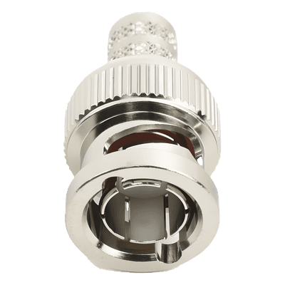 Conector BNC Macho de Anillo Plegable para Cable RG-6, Níquel/ Oro/ Teflón.