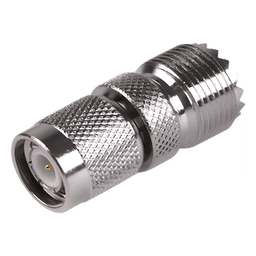 Adaptador en Línea de Conector TNC Macho a Conector UHF Hembra (SO-239), Níquel/ Oro/ Teflón.