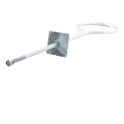 Ancla de Losa o Pared de 63-65 cm. de 13 cm diámetro de argolla. Galvanizado Electrolítico.
