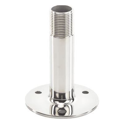 Montaje Recto de Acero Inoxidable / de 4 pulgadas de Alto y 3 de Base / Rosca 1-1/4