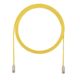 Cable de Parcheo TX6, UTP Cat6, Diámetro Reducido (28AWG), Color Amarillo, 0.91 Metros (3 Pies)