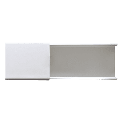 Canaleta blanca sin división, de PVC auto extinguible, 48 x 16 x tramo 2.5m (6101-01260
