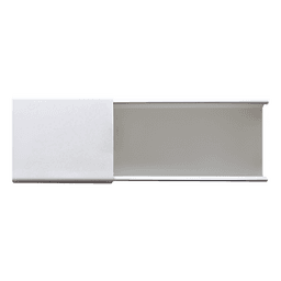Canaleta blanca sin división, de PVC auto extinguible, 48 x 16 x tramo 2.5m (6101-01260