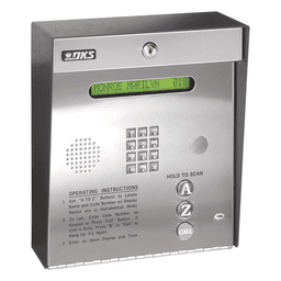 Control de acceso /Gabinete para sobreponer / 2 puertas / 3000 números telefónicos / 11 digitos / Directorio en pantalla / Linea análoga o digital / Expandible a 16 puertas / Programable por PC