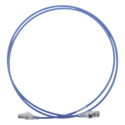 Patch Cord MC6 Modular Cat6 UTP, CM/LS0H, 1.52 Metros (5 Pies), Color Azul, Diámetro Reducido (28AWG)