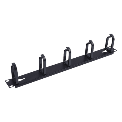 Organizador de Cables con 5 anillos, 1U, 19" Color negro