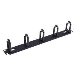 Organizador de Cables con 5 anillos, 1U, 19" Color negro
