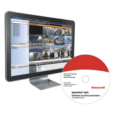Software de grabación de video en red (NVR) con licencia base para 48 canales, compatible con cámaras IP Honeywell y de terceros
