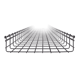 Charola Tipo Malla 105/400 mm, Acabado Electro Zinc, Hasta 668 Cables Cat6, Tramo de 3 Metros