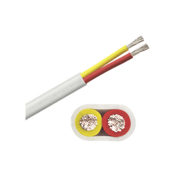 Rollo de cable plano grado marino calibre 10, de 2 conductores (rojo y amarillo) de 100 pies (30.48 m).