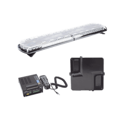 Kit de Sirena Vehicular H2 Covert, Bocina ultradelgada y Torreta 48" Serie 12 con 130 LED, dual color rojo/azul/claro/ambar, ideal para equipar unidades de policia