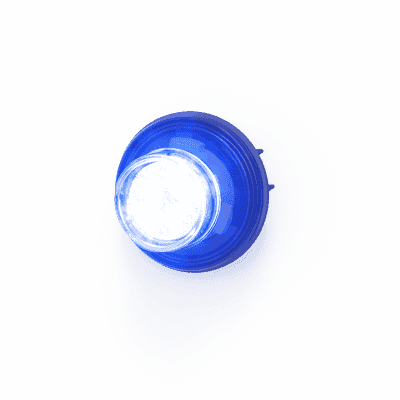 Estrobo Oculto de 12 LED, Rojo/Azul, Bisel Negro