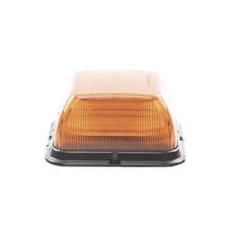 Baliza LED Cuadrada, base de polipropileno reforzado, perfil medio, 12-24 VCC, 24 patrones de destellos, ámbar