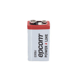Batería de Litio 9V / 1200 mAh / Cloruro de Tionilo / No Recargable / Operación -60°C a +85°C / Acero Inoxidable