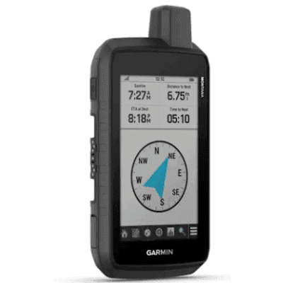 Dispositivo de Navegación Exterior / Pantalla Táctil WVGA 5" / Vidrio Químicamente Reforzado / Resistencia al Agua IPX7 / MIL-STD-810 / Batería Ion Litio Hasta 24 horas / Sensores GPS-GLONASS-Galileo / Interfaz USB-C / Map