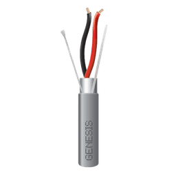 Cable para Alarma / 2x18 AWG / Blindado / Riser / 152 m (500 ft) / Gris