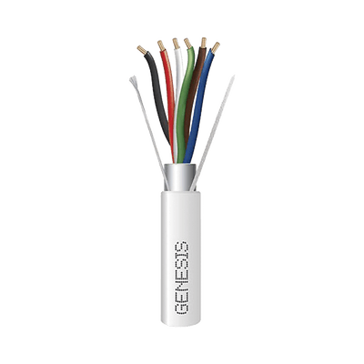 Carrete de 305 Metros / Cable de Cobre / 6 x 18 AWG  / Plenum / Color Blanco / Blindado / Para Aplicaciones de Alarmas de Intrusión / Control de Acceso / Automatización / Interfonos y Tv Porteros