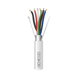 Carrete de 305 Metros / Cable de Cobre / 6 x 18 AWG  / Plenum / Color Blanco / Blindado / Para Aplicaciones de Alarmas de Intrusión / Control de Acceso / Automatización / Interfonos y Tv Porteros