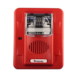 Sirena Estrobo, 12 Vcd, Multi-Candela 15 hasta 110 cd, Montaje En Pared, Color Rojo, Serie HEC3 (0500-05980) Hochiki