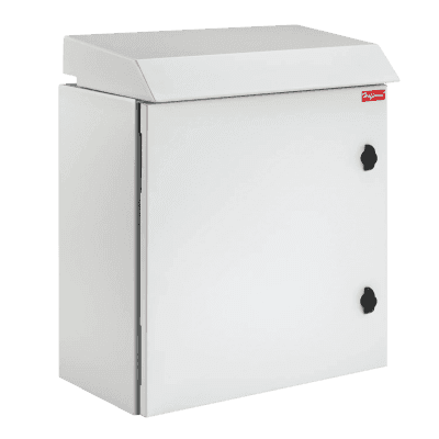 Gabinete Rack 12 UR ProTek Tipo 3R Exterior con Ventiladores y Termostato / 61.2 cm x 60 cm x 61 cm (24.09 in x 23.6 in x 24 in) / Acero Gris RAL 7035 / Protección IP32 IK10