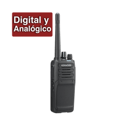 Radio portátil VHF  136-174 MHz, Digital NXDN-Analógico, 5 Watts, 64 Canales, Roaming, Encriptación, GPS*, Inc. antena, batería, cargador y clip
