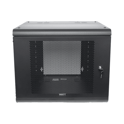 Gabinete de Pared con Puerta Perforada, 635mm de Profundidad, 9U Rack de 19&#039;&#039;, Acero Reforzado