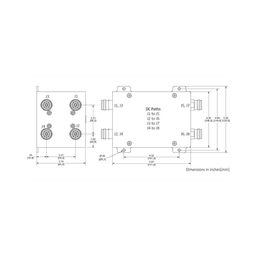 Combinador Hibrido 4x4 617-5925 MHz 100W -161dBc 4.3-10 IP67