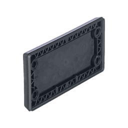 Pasacables Rectangular de Membrana, IP66, 3.39" x 1.42", 12 orificios, para Cables no Terminados. Color Negro