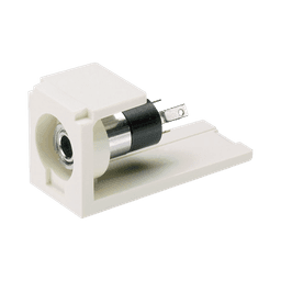 Módulo Estéreo de 3.5mm (1/8"), Tipo Mini-Com, Para Soldar, Color Blanco Mate