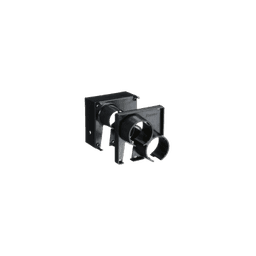 Tapa con 2 Salida a Tubo Corrugado de 1.5in (38mm), Para uso con Canaletas 4X4 FiberRunner™, Color Negro