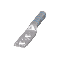 Zapata de compresión LCC6-14A-L para cal. 6 Awg, Doble barreno para tornillo prisionero de 1/4, Espaciado de orificio 16mm, 1 Pz